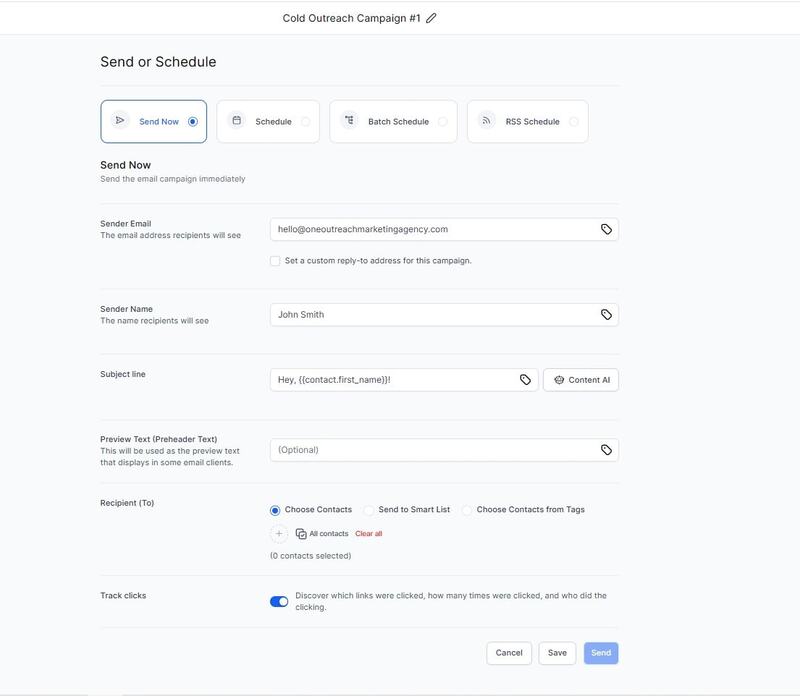 gohighlevel send now