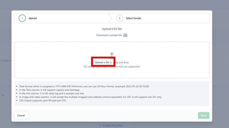 gohighlevel upload a file